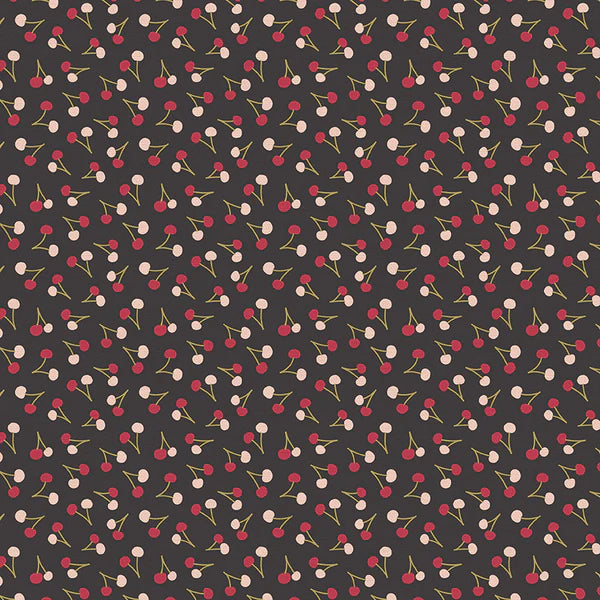 Fruity - Cherries-Black by Paintbrush Studio