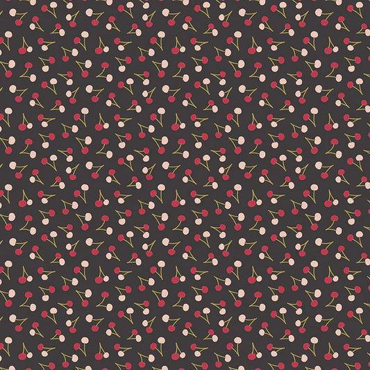 Fruity - Cherries-Black by Paintbrush Studio