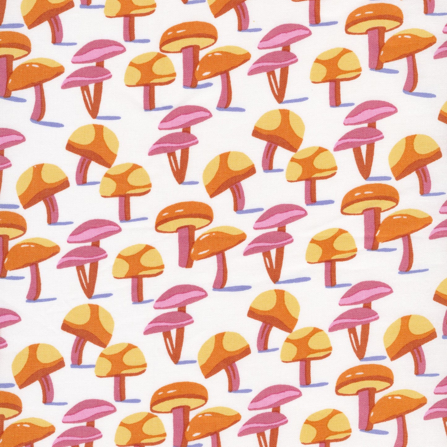 Mushrooms - Comforts of Home - ORGANIC COTTON - PINK/ORANGE