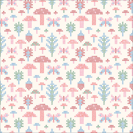 Autumn Cross Stitch - Autumn Walk - ORGANIC Cotton by Cloud 9