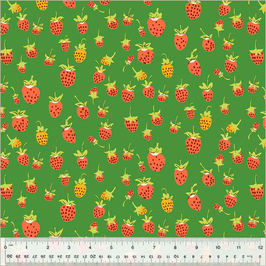 Red and Green Strawberries - Heather Ross Studio Edit Collection