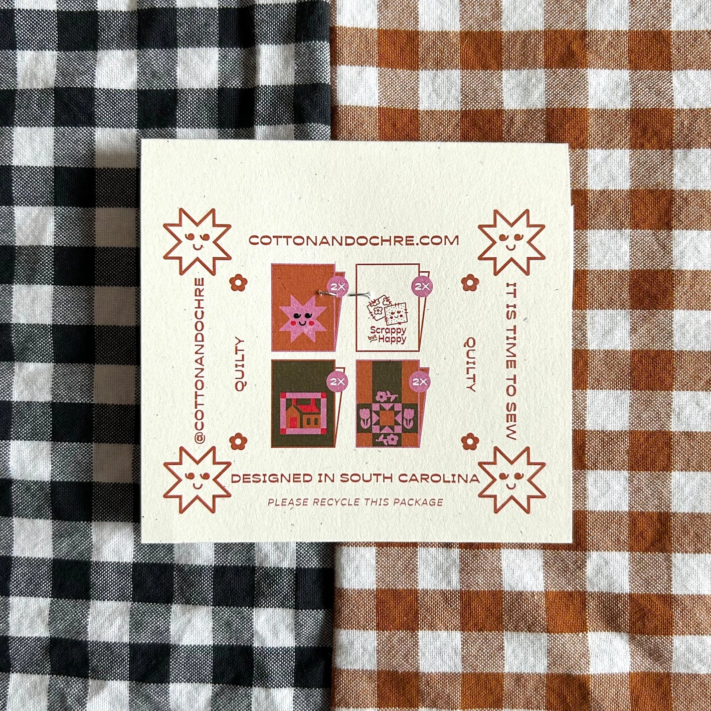 Quilty Pack Sew-in Folded Woven Labels by Cotton and Ochre