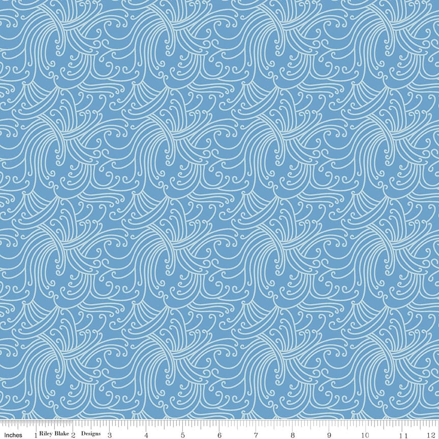 Riptide Blue Gnarly - Riley Blake Designs - *OOP