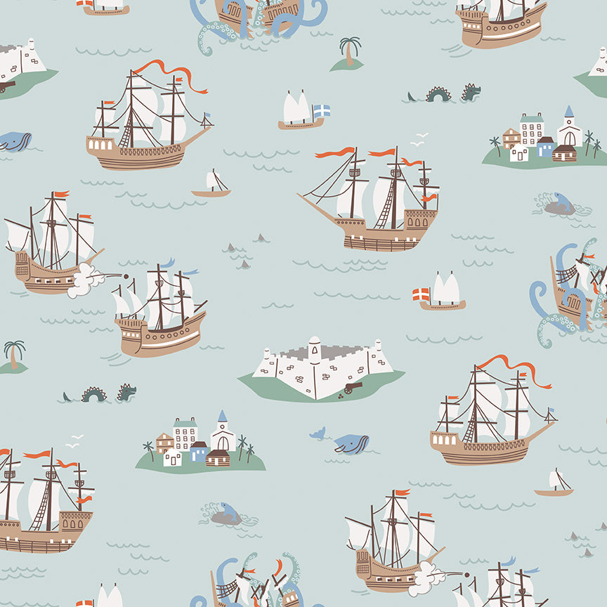 Hoist the Sails Main Mist- Riley Blake Designs