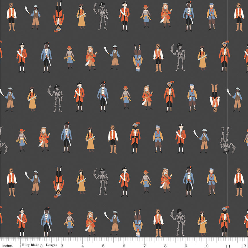 Hoist the Sails Charcoal Crew - Riley Blake Designs