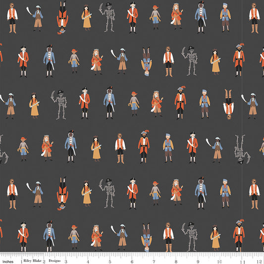 Hoist the Sails Charcoal Crew - Riley Blake Designs