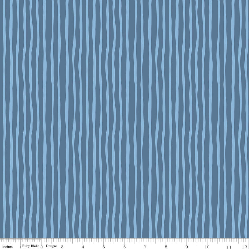 Hoist the Sails Stripe Denim- Riley Blake Designs