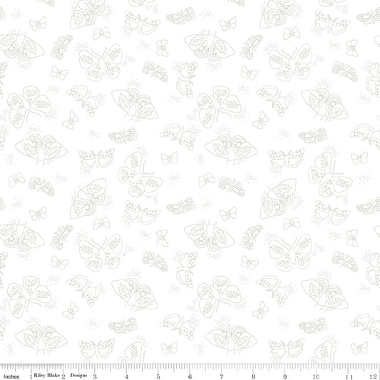 Lights on - Flutter - White Tone on Tone - Riley Blake Designs