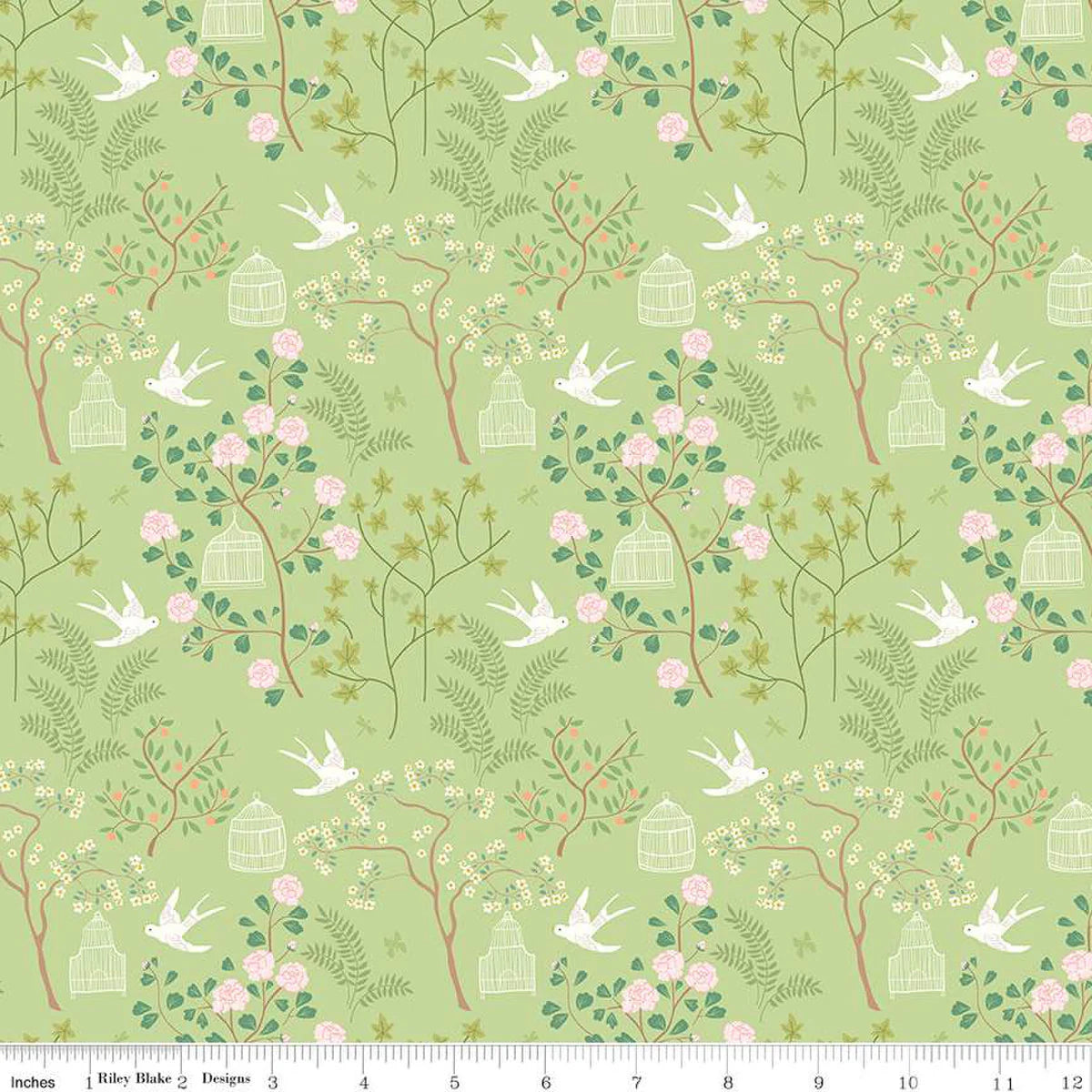 Emma Green Birdcage - Riley Blake Designs - *OOP