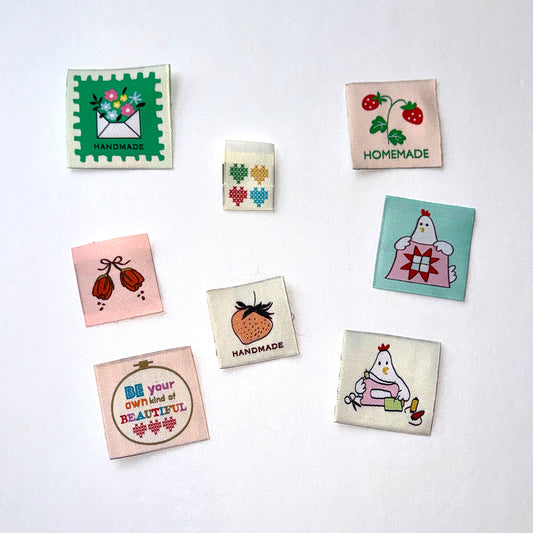 Assortment of Woven Labels by Minki Kim