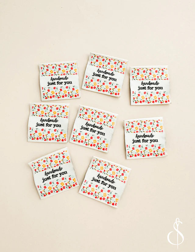Flower Bed Handmade Just for You Woven Labels by Minki Kim