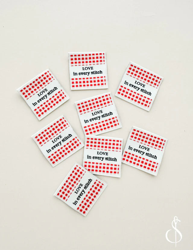 Check Love Woven Labels by Minki Kim