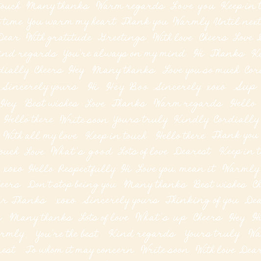 Salutations Natural Hello Goodbye by Ruby Star Society