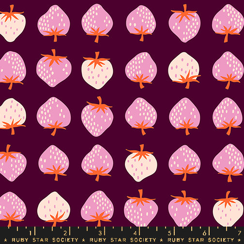 Strawberry in Plum - Strawberry Collection by Kimberly Kight