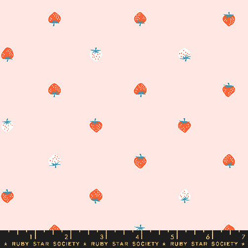 Strawberry *LAWN* in Pale Pink - Strawberry Collection by Kimberly Kight