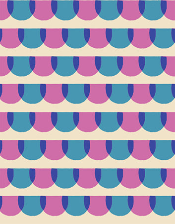 Roof Tiles in Vintage Blue - Animal Animal Collaborative Collection