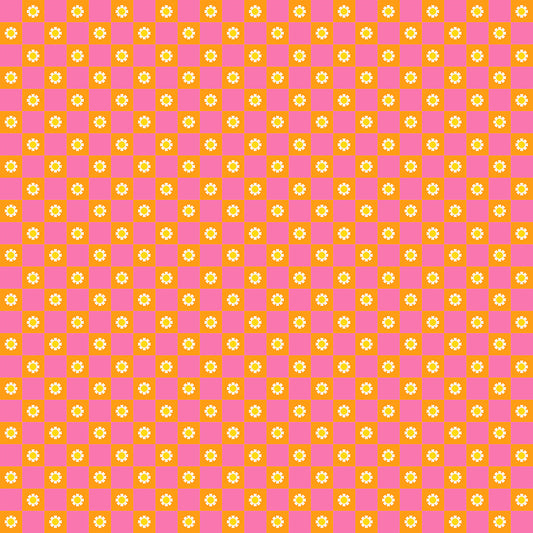 Flower Check Orange - Animal Animal Collaborative Collection