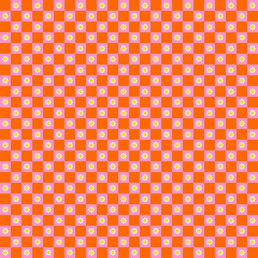 Flower Check Goldfish - Animal Animal Collaborative Collection