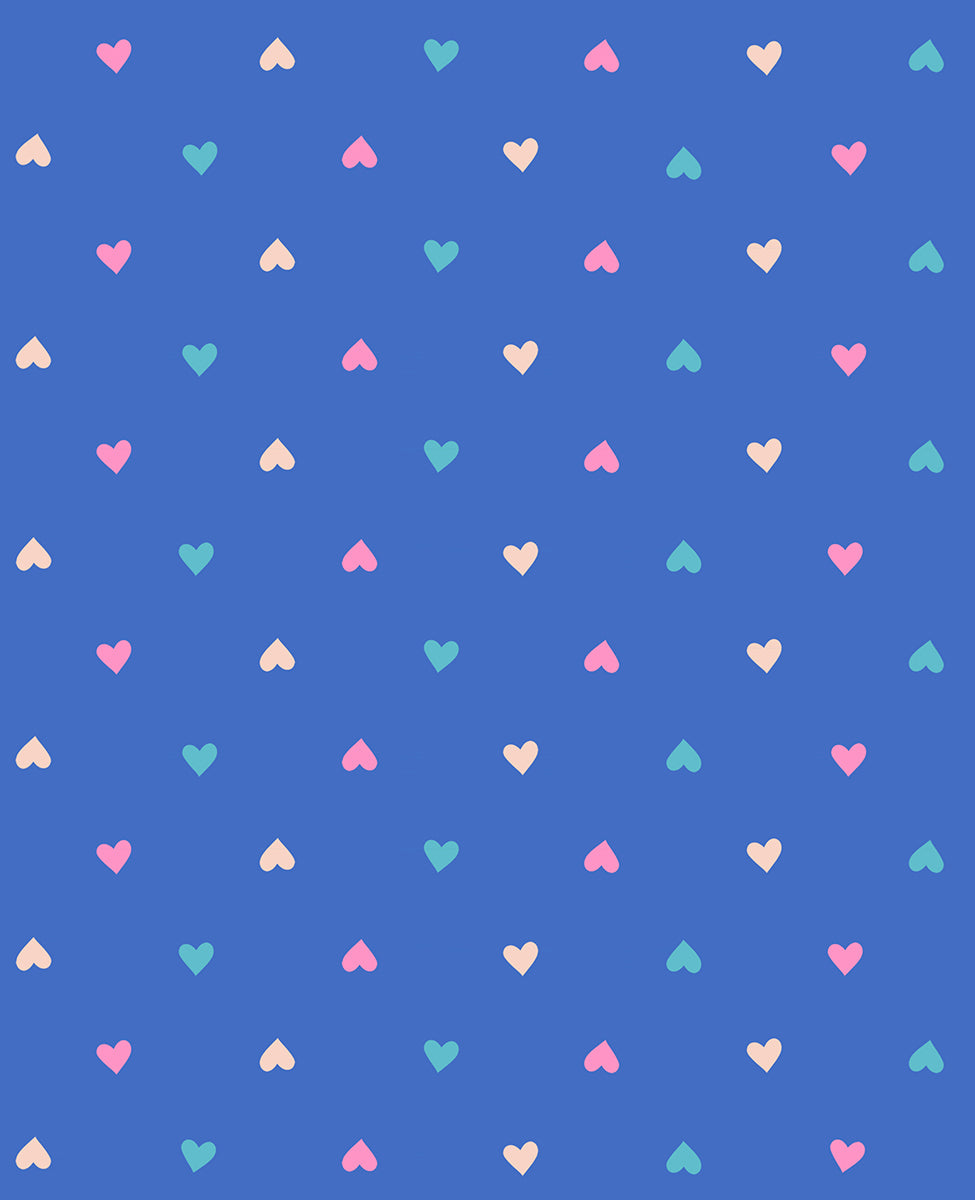 Ditsy Hearts in Lapis - Best Day Ever Collection by Melody Miller
