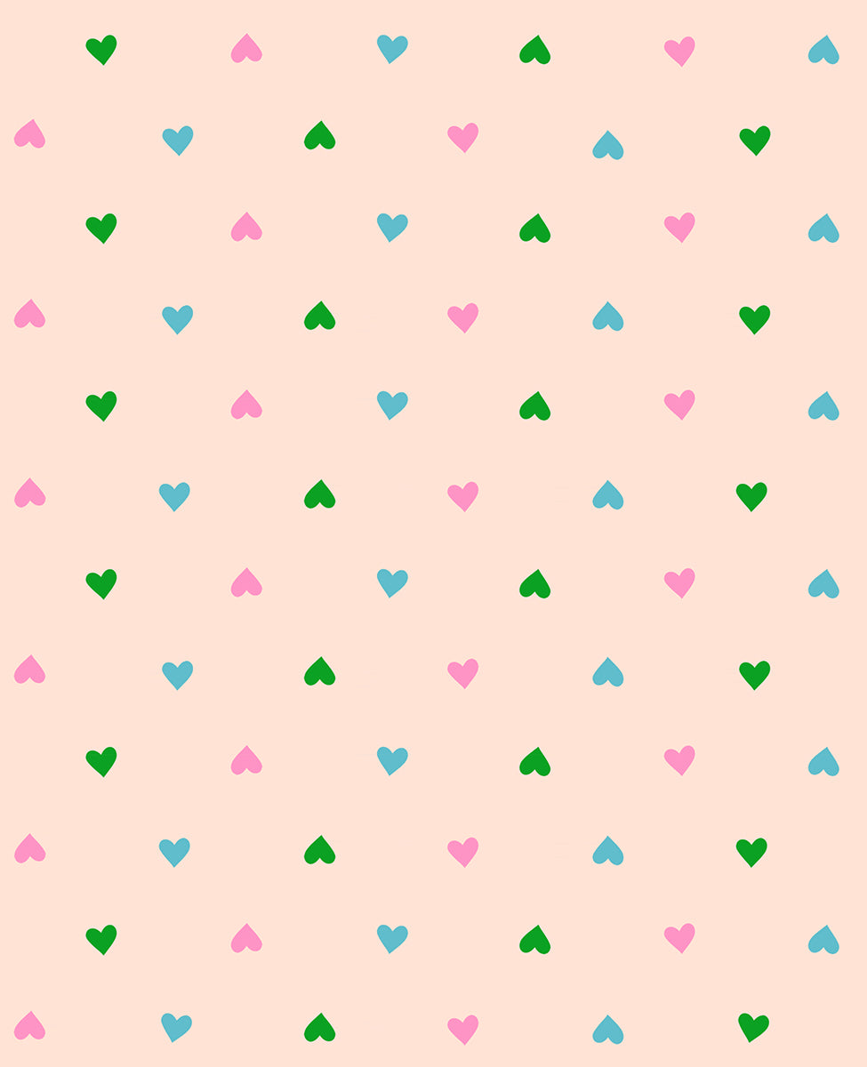 Ditsy Hearts in Peach - Best Day Ever Collection by Melody Miller