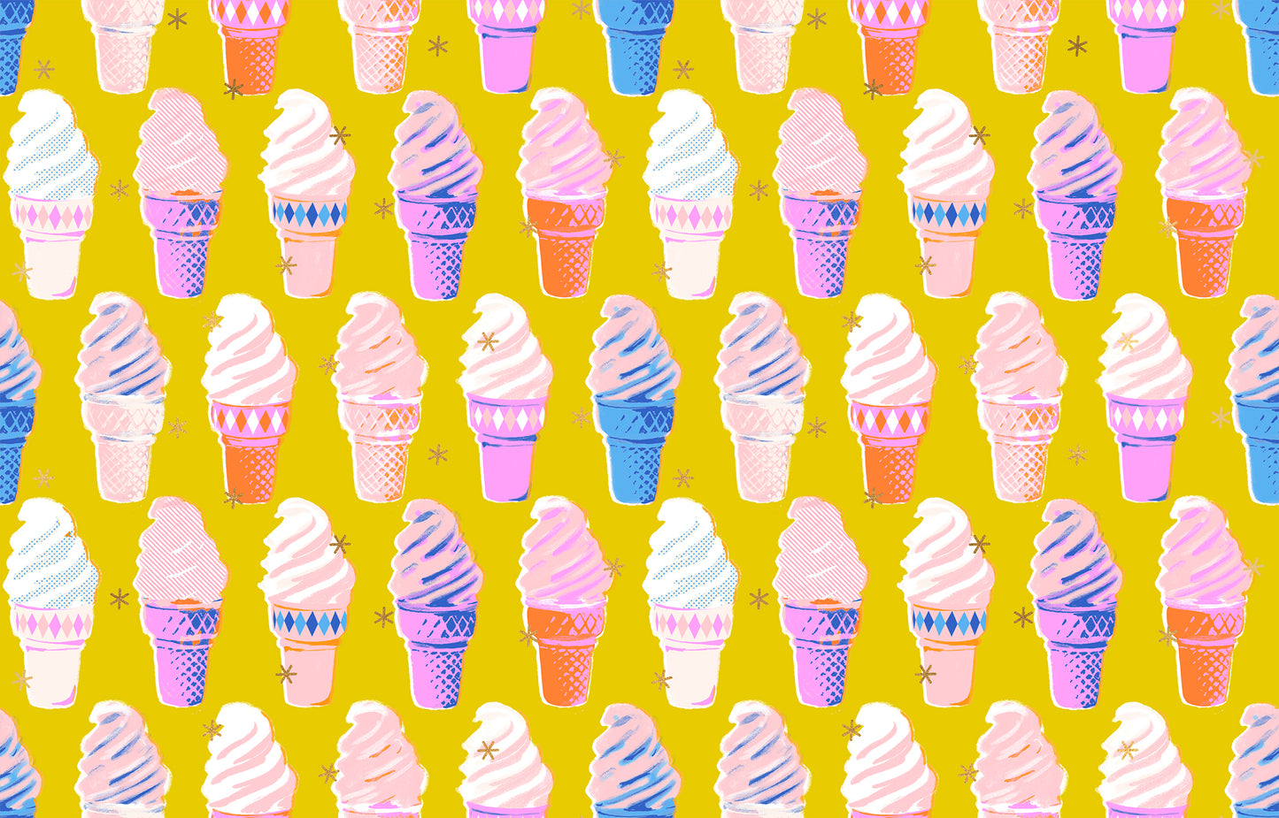 Ice Cream in Metallic Golden - Best Day Ever by Melody Miller