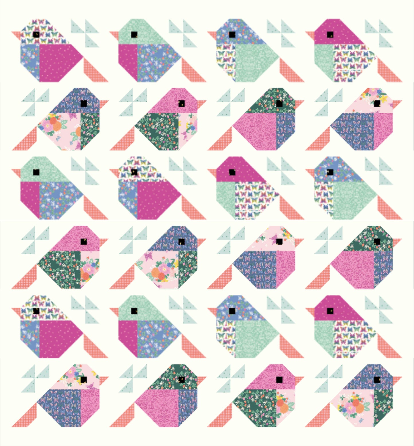 Sparrows Quilt Kit - Multiple Variations