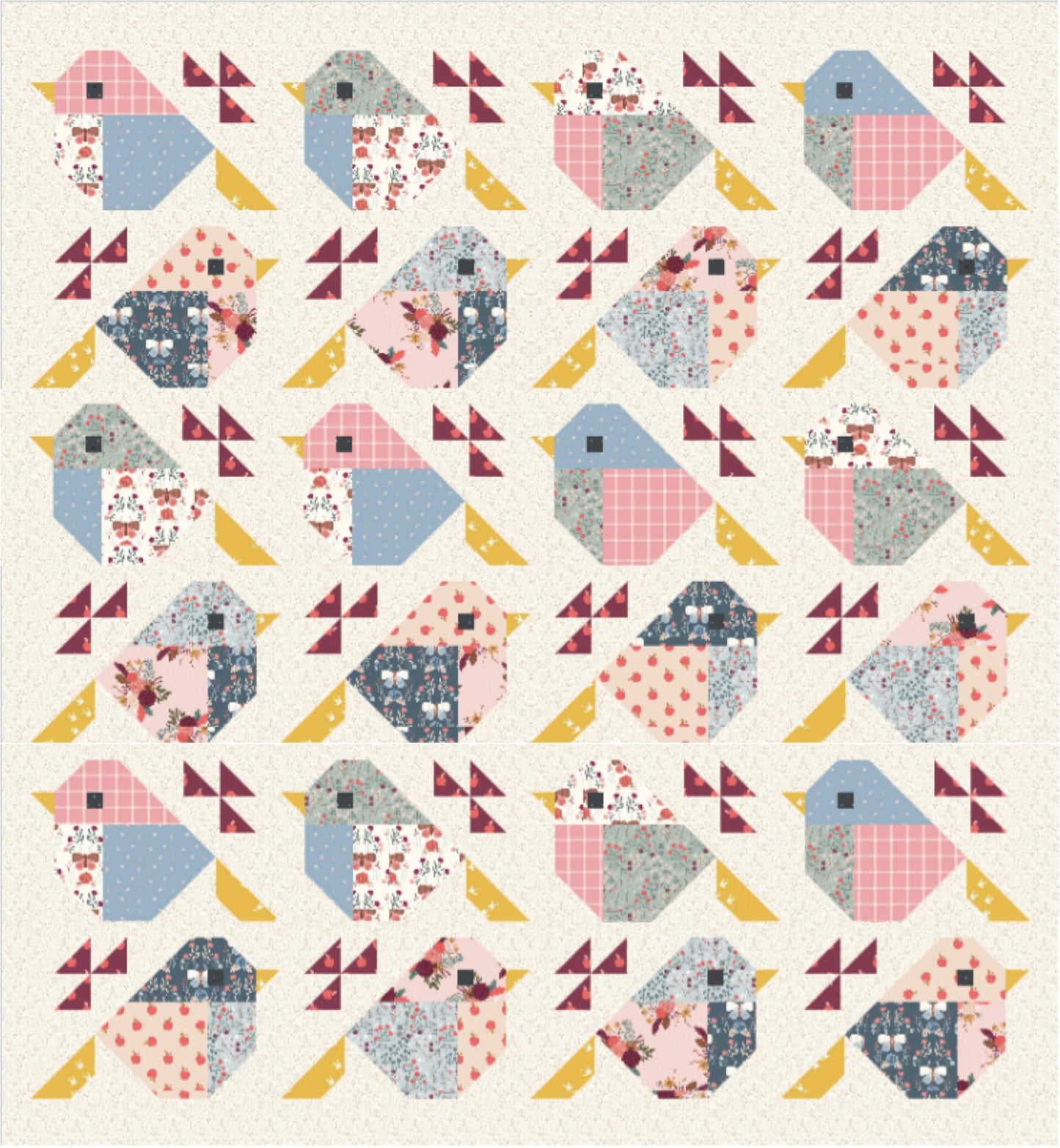 Sparrows Quilt Kit - Multiple Variations