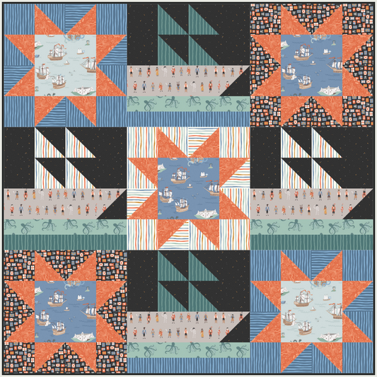 Twinkle Boat Baby/Toddler Quilt Kit- Hoist the Sails - Pirate Themed