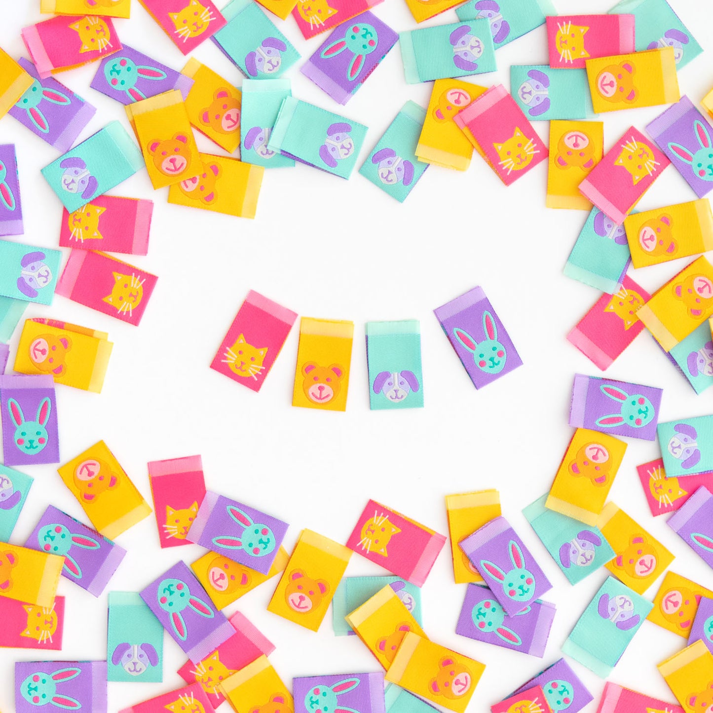 Animal Friends - Woven Label Tags by Sarah Hearts