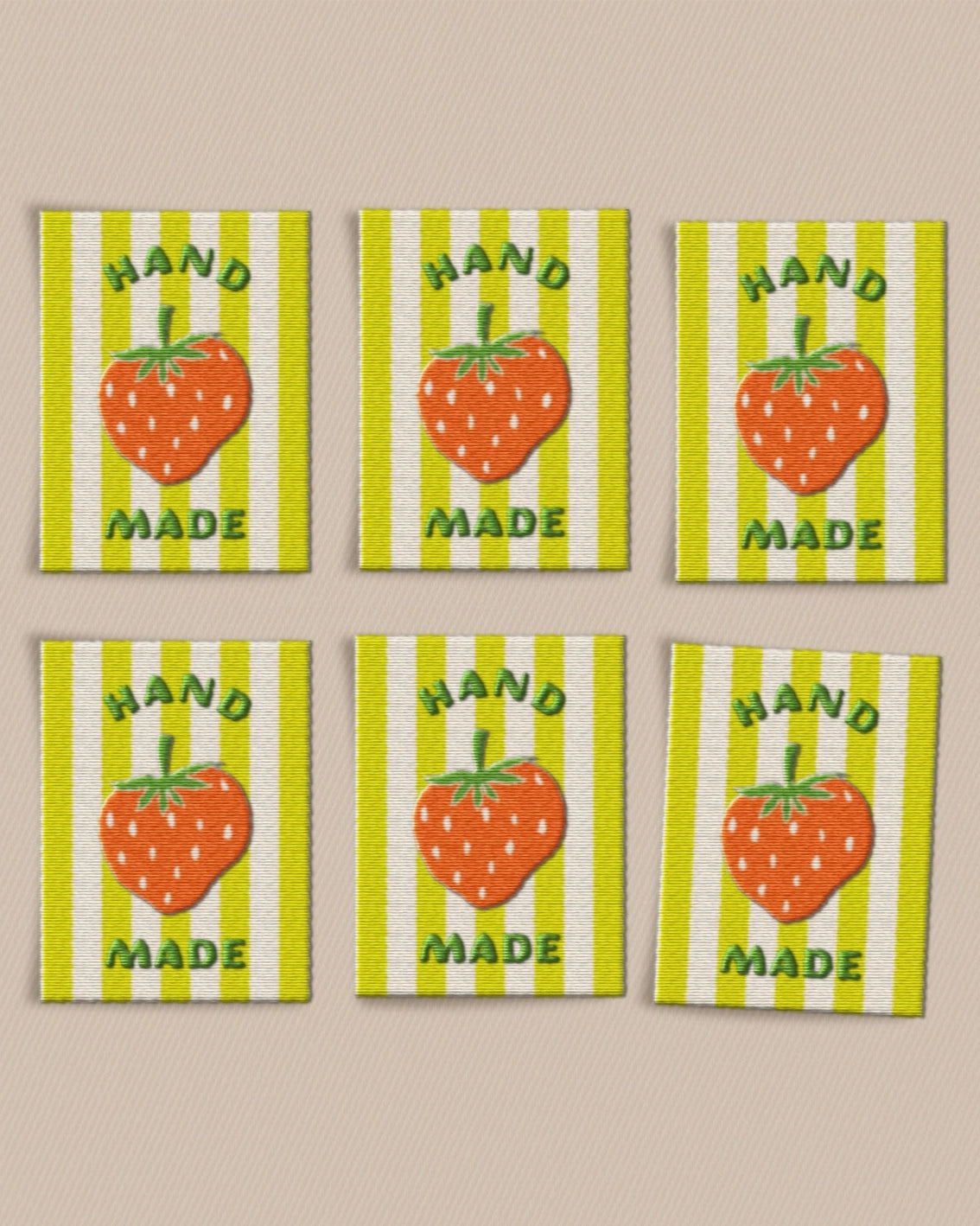 Strawberry Large Garment Woven Labels by Matchy Matchy Sewing Club