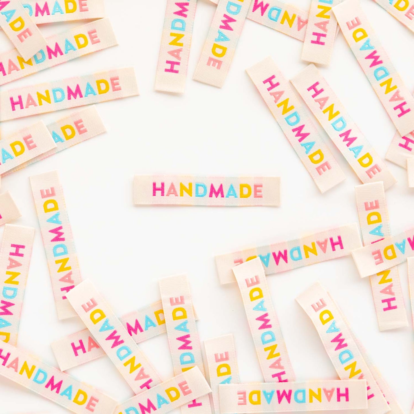 Colorful Handmade - Sewing Woven Label Tags by Sarah Hearts