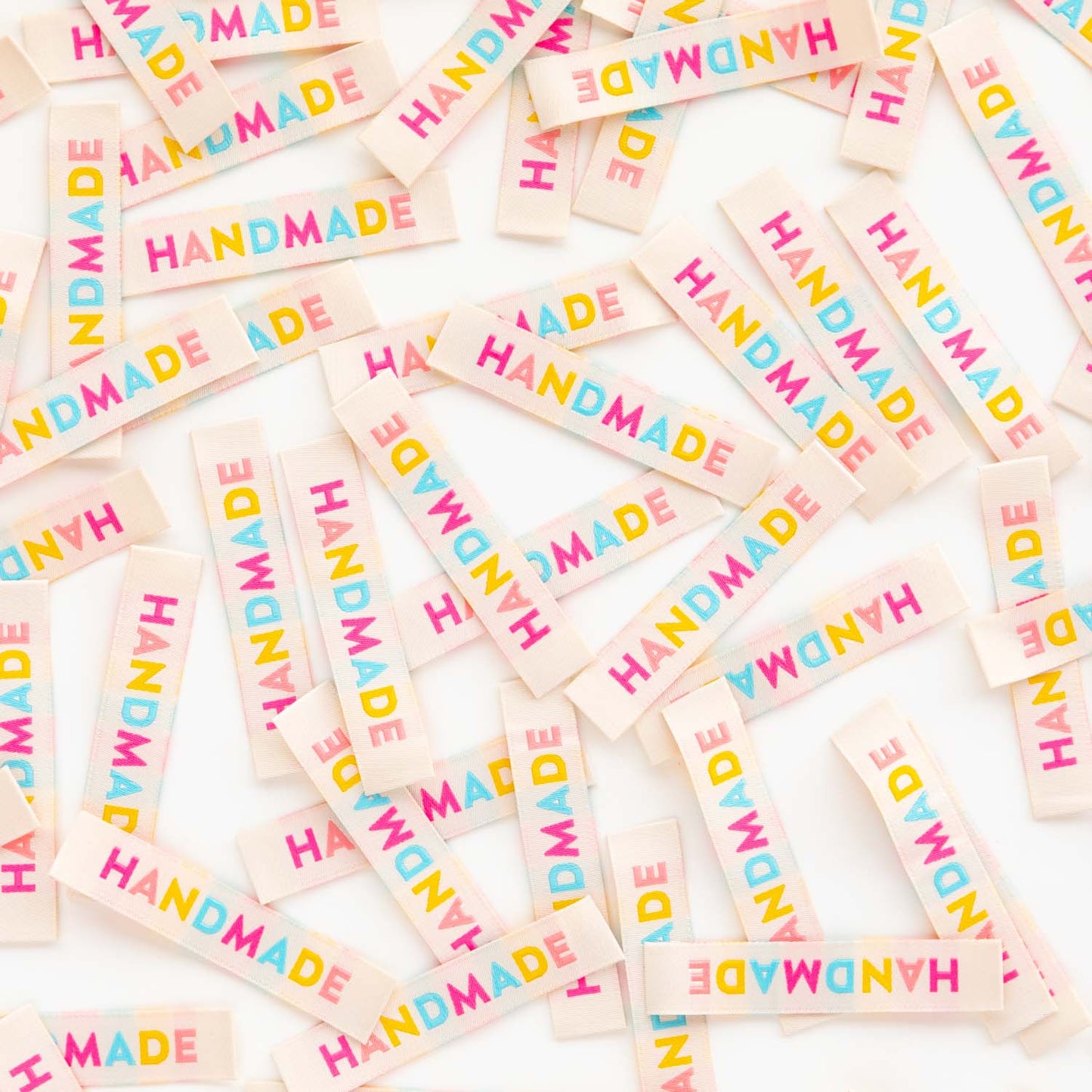 Colorful Handmade - Sewing Woven Label Tags by Sarah Hearts