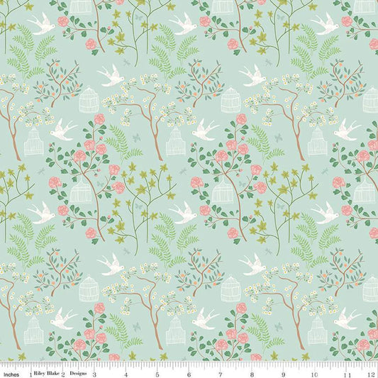 Emma Mint Birdcage - Riley Blake Designs - *OOP
