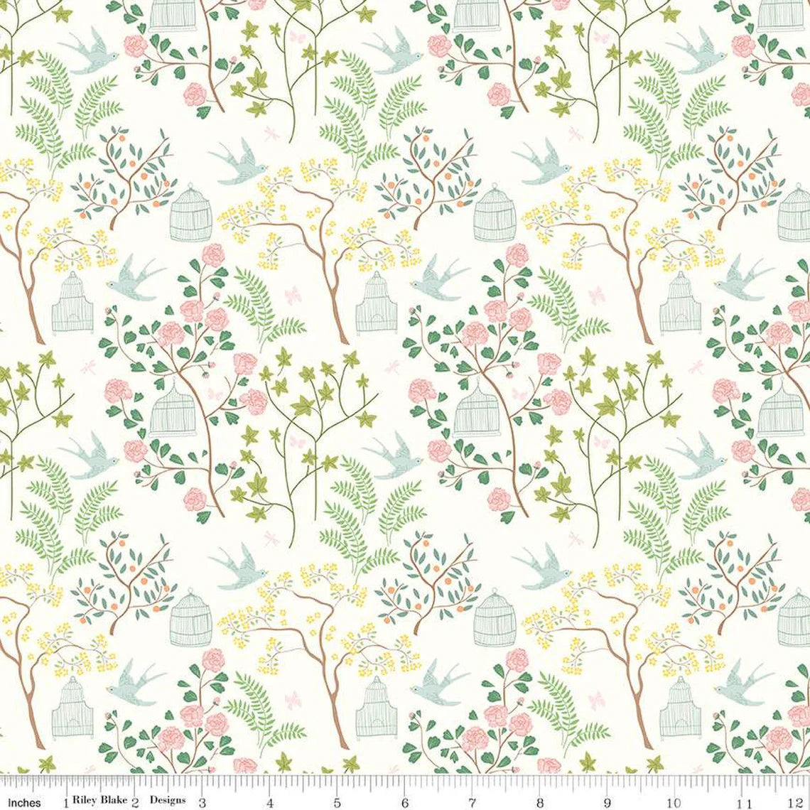 Emma Cream Birdcage - Riley Blake Designs - *OOP