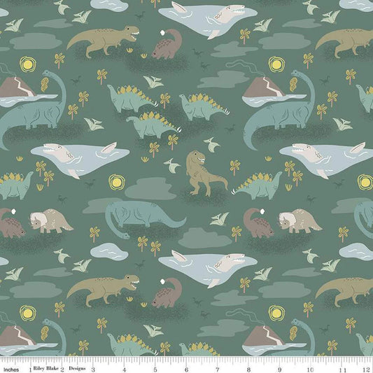 Roar Green Main Dinosaur Print - Riley Blake Designs - *OOP