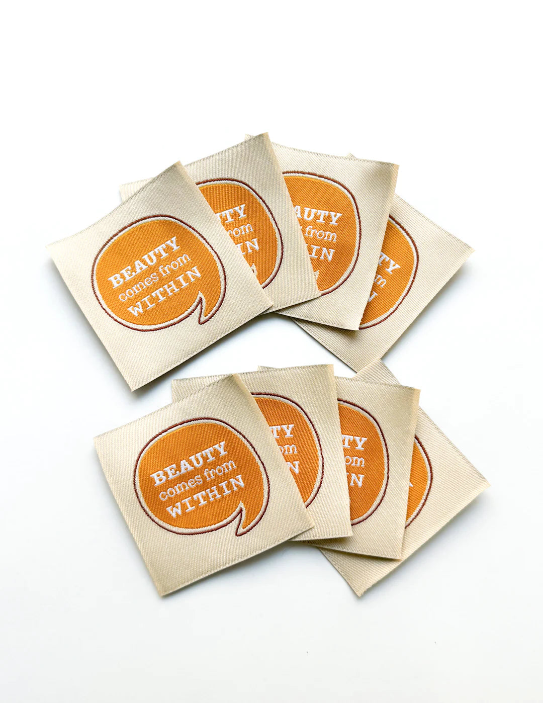 Beauty Comes from Within Woven Labels by Minki Kim