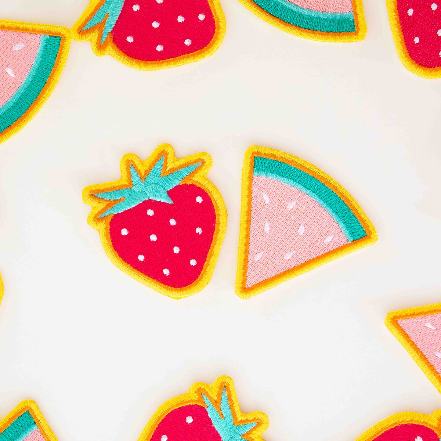 Embroidered Patches - Watermelon & Strawberry - 2 Pack by Sarah Hearts