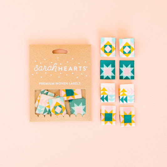 Quilt Block Multipack Woven Labels by Sarah Hearts