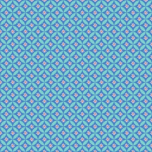 Under the Canopy Blue Circle of Leaf - Riley Blake Designs - *OOP