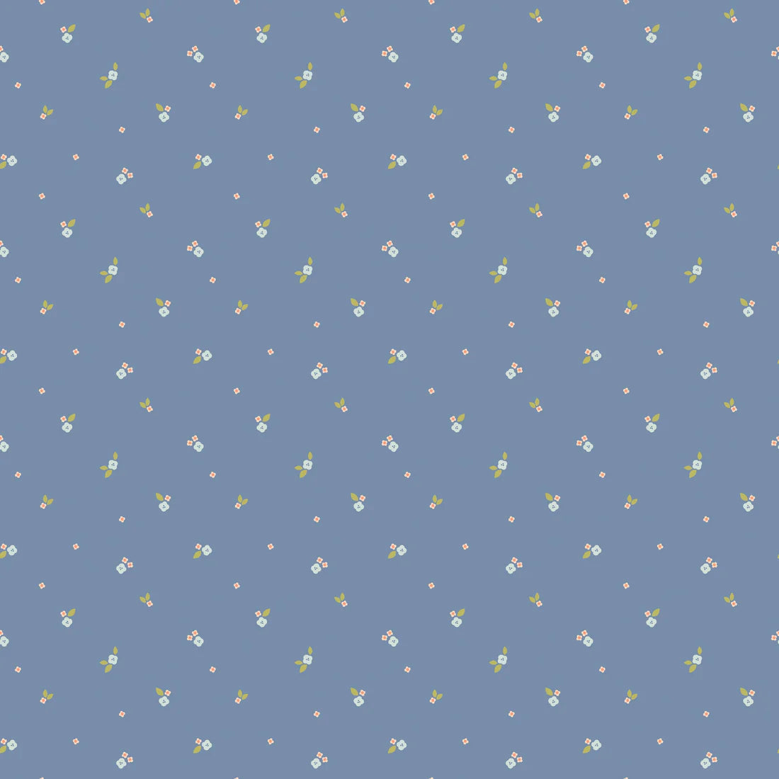 Community Blue Ditzy Flowers - Riley Blake Designs - *OOP