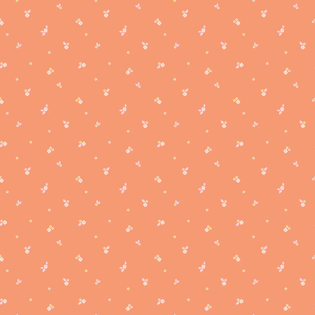 Community Coral Ditzy Flowers - Riley Blake Designs - *OOP