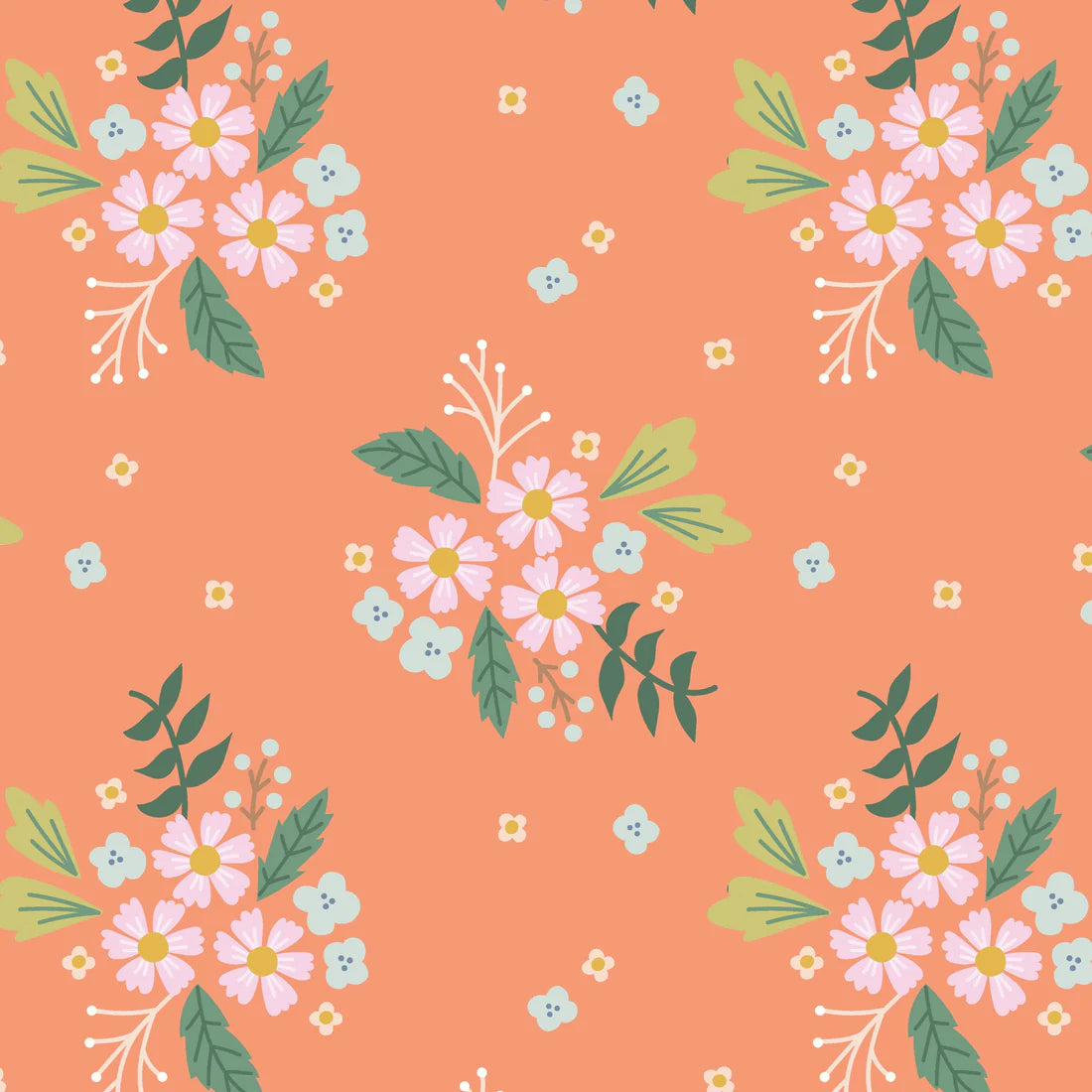 Community Coral Floral - Riley Blake Designs - *OOP