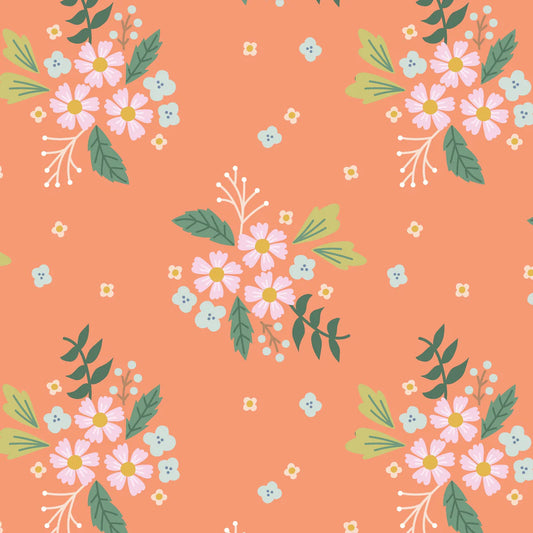Community Coral Floral - Riley Blake Designs - *OOP