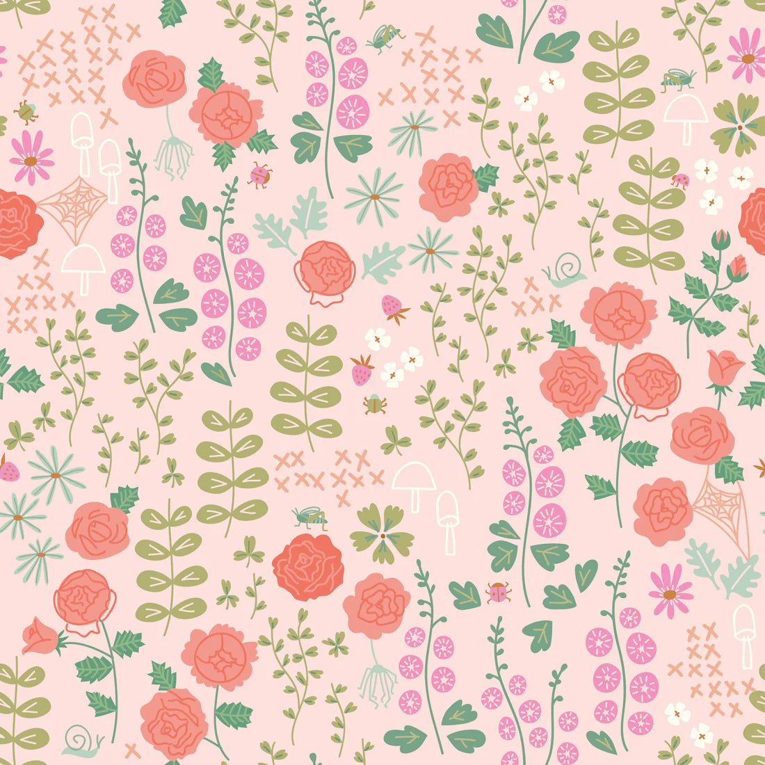 New Dawn Blush Rose Garden - Riley Blake Designs - *OOP