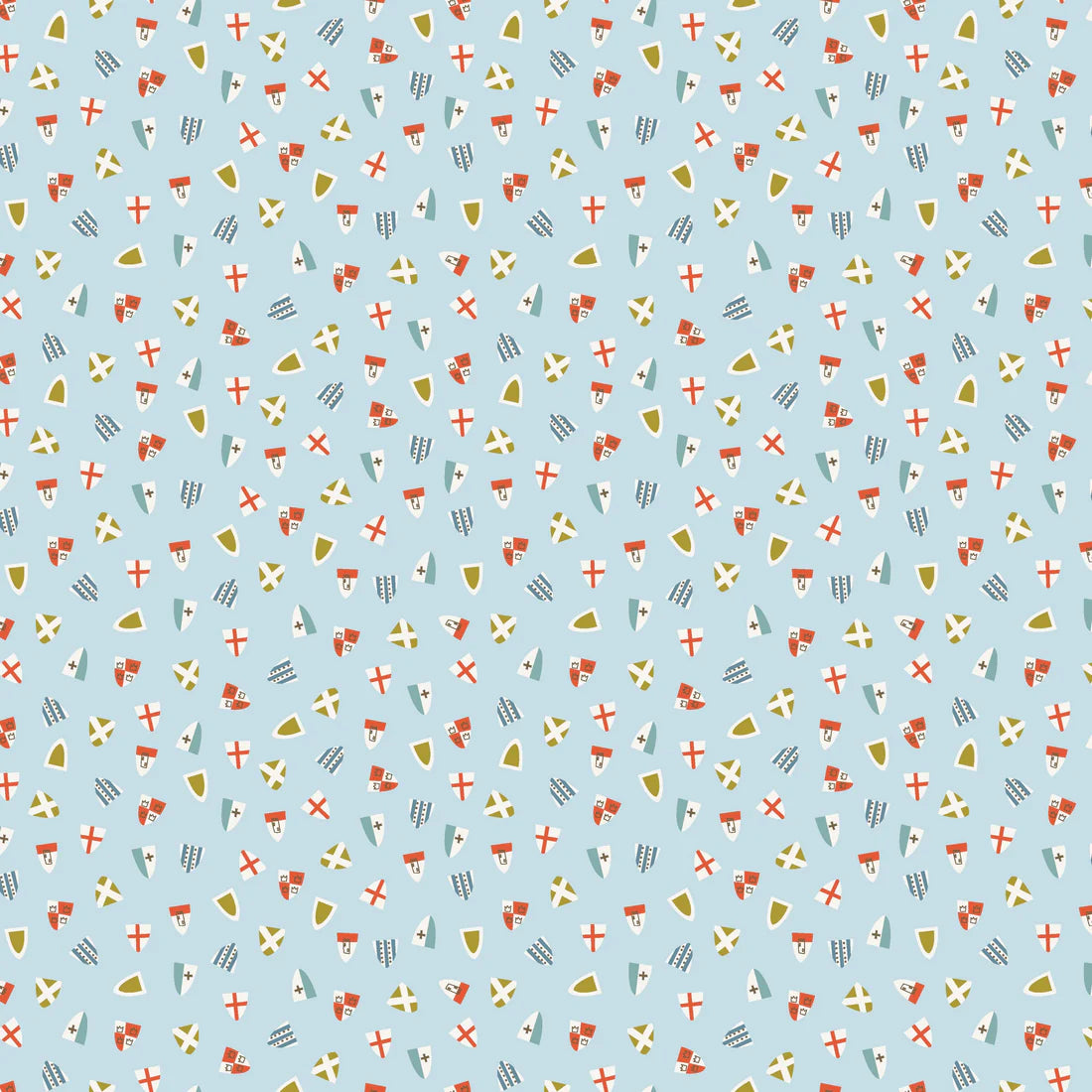 Lancelot Blue Shields - Riley Blake Designs - *OOP