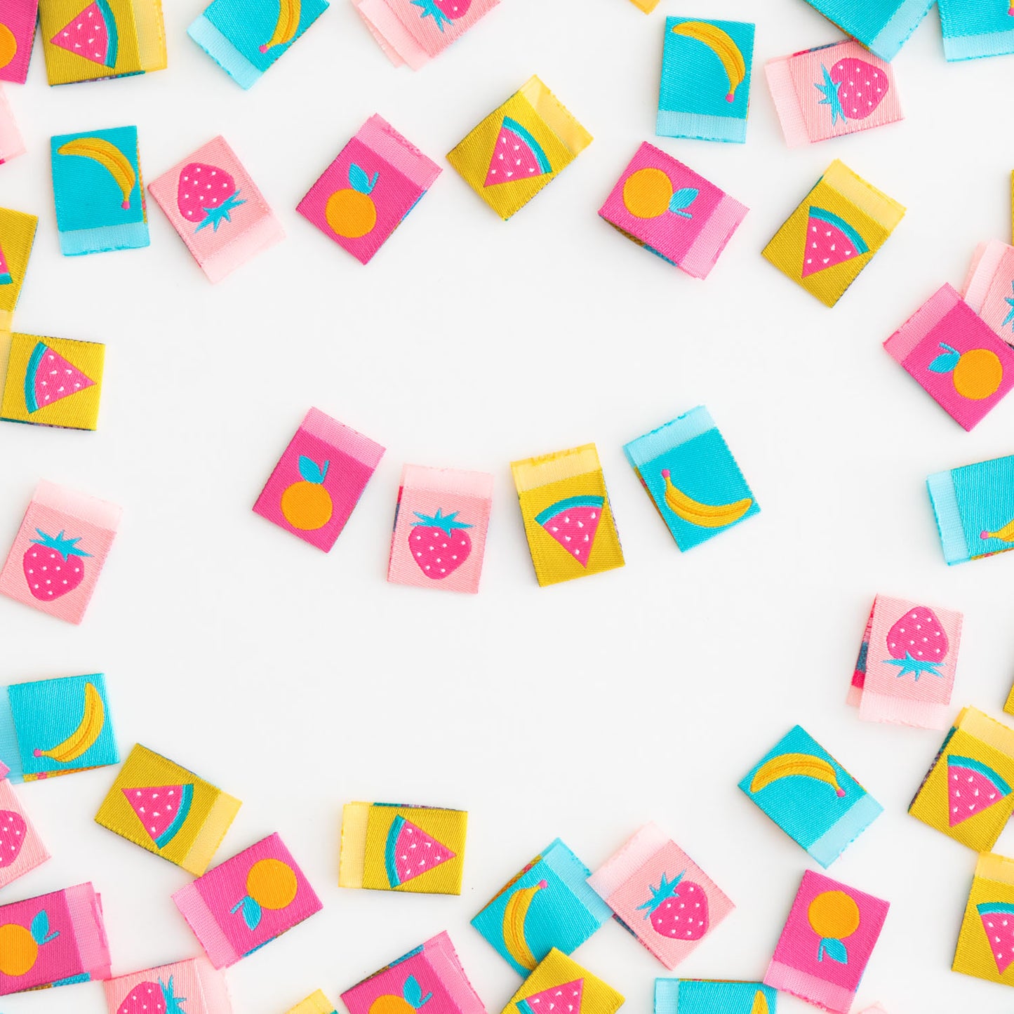 Summer Fruits Woven Labels by Sarah Hearts