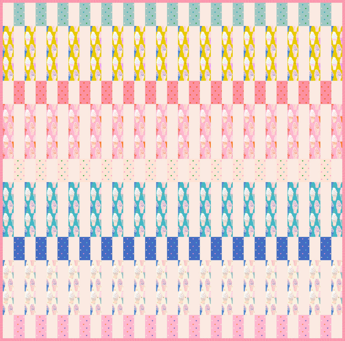 I Heart Ice Cream Quilt Kit