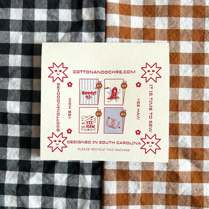 Yee Haw Pack Sew-in Folded Woven Labels by Cotton and Ochre