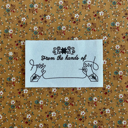 The Hands Quilt Labels by Cotton and Ochre