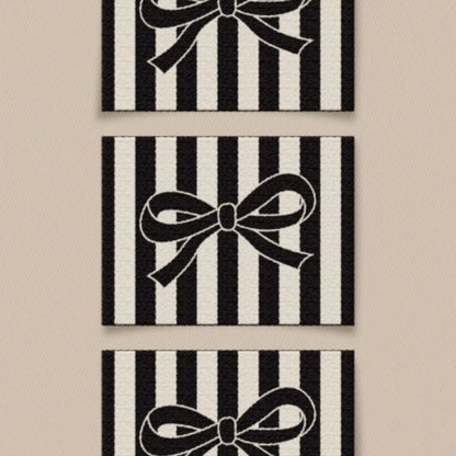 Black Bow Large Garment Woven Labels by Matchy Matchy Sewing Club